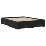 Schwarzes Holzwerkstoffbett mit Schubladen 140x200 cm von vidaXL, Betten und Lattenroste - Ref: Foro24-3280385, Preis: 175,66...