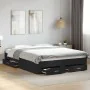 Schwarzes Holzwerkstoffbett mit Schubladen 140x200 cm von vidaXL, Betten und Lattenroste - Ref: Foro24-3280385, Preis: 175,66...