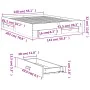 Schwarzes Holzwerkstoffbett mit Schubladen 140x200 cm von vidaXL, Betten und Lattenroste - Ref: Foro24-3280385, Preis: 175,66...
