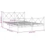 Estructura cama metal con cabecero y estribo blanco 160x200 cm de vidaXL, Camas y somieres - Ref: Foro24-376572, Precio: 132,...