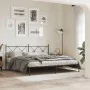 Bed frame with black metal headboard 183x213 cm by vidaXL, Beds and slatted bases - Ref: Foro24-376507, Price: 121,61 €, Disc...