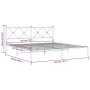 Bed frame with black metal headboard 183x213 cm by vidaXL, Beds and slatted bases - Ref: Foro24-376507, Price: 121,61 €, Disc...
