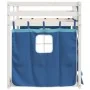 Litera con cortinas madera maciza de pino azul 90x200 cm de vidaXL, Camas y somieres - Ref: Foro24-3283896, Precio: 237,97 €,...