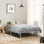 Metallbettgestell mit weißem Kopfteil 107x203 cm von vidaXL, Betten und Lattenroste - Ref: Foro24-376547, Preis: 77,74 €, Rab...