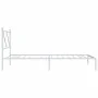 Metallbettgestell mit weißem Kopfteil 107x203 cm von vidaXL, Betten und Lattenroste - Ref: Foro24-376547, Preis: 77,74 €, Rab...