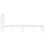 Metal bed frame with white headboard 140x190 cm by vidaXL, Beds and slatted bases - Ref: Foro24-376275, Price: 97,96 €, Disco...
