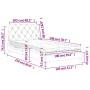 Bed with light gray velvet mattress 100x200 cm by vidaXL, Beds and slatted bases - Ref: Foro24-3208640, Price: 315,02 €, Disc...