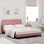 Cama con colchón terciopelo rosa 140x200 cm de vidaXL, Camas y somieres - Ref: Foro24-3208663, Precio: 429,88 €, Descuento: %