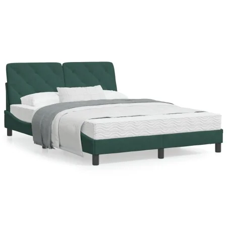 Bett mit dunkelgrüner Samtmatratze 140x200 cm von vidaXL, Betten und Lattenroste - Ref: Foro24-3208661, Preis: 420,14 €, Raba...
