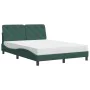 Cama con colchón terciopelo verde oscuro 140x200 cm de vidaXL, Camas y somieres - Ref: Foro24-3208661, Precio: 420,14 €, Desc...