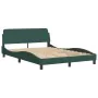 Cama con colchón terciopelo verde oscuro 140x200 cm de vidaXL, Camas y somieres - Ref: Foro24-3208661, Precio: 420,14 €, Desc...