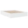 Weißes Holzwerkstoffbett mit Schubladen 140x200 cm von vidaXL, Betten und Lattenroste - Ref: Foro24-3280384, Preis: 188,60 €,...