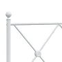 Metal bed frame with white headboard 135x190 cm by vidaXL, Beds and slatted bases - Ref: Foro24-376550, Price: 93,33 €, Disco...