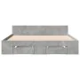 Cama con cajones madera ingeniería gris hormigón 150x200 cm de vidaXL, Camas y somieres - Ref: Foro24-3280744, Precio: 157,07...