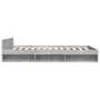 Cama con cajones madera ingeniería gris hormigón 150x200 cm de vidaXL, Camas y somieres - Ref: Foro24-3280744, Precio: 157,07...