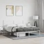 Estructura de cama con cabecero metal blanca 160x200 cm de vidaXL, Camas y somieres - Ref: Foro24-376278, Precio: 110,88 €, D...