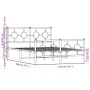 Estructura cama metal con cabecero y estribo blanco 135x190 cm de vidaXL, Camas y somieres - Ref: Foro24-376292, Precio: 110,...