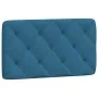 Bettgestell mit blauem Samtkopfteil 90x200 cm von vidaXL, Betten und Lattenroste - Ref: Foro24-3207903, Preis: 145,64 €, Raba...