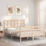 Estructura de cama de matrimonio con cabecero madera maciza de vidaXL, Camas y somieres - Ref: Foro24-3193956, Precio: 116,22...