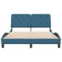 Bettrahmen mit blauem Samtkopfteil 120x200 cm von vidaXL, Betten und Lattenroste - Ref: Foro24-3207915, Preis: 220,86 €, Raba...