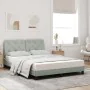 Bed with light gray velvet mattress 120x200 cm by vidaXL, Beds and slatted bases - Ref: Foro24-3208646, Price: 339,60 €, Disc...