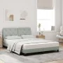 Bett mit hellgrauer Samtmatratze 120x200 cm von vidaXL, Betten und Lattenroste - Ref: Foro24-3208646, Preis: 339,60 €, Rabatt: %