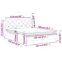 Bed with light gray velvet mattress 120x200 cm by vidaXL, Beds and slatted bases - Ref: Foro24-3208646, Price: 339,60 €, Disc...