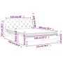 Bett mit hellgrauer Samtmatratze 120x200 cm von vidaXL, Betten und Lattenroste - Ref: Foro24-3208646, Preis: 339,60 €, Rabatt: %
