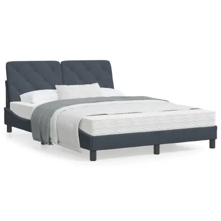 Cama con colchón terciopelo gris oscuro 140x200 cm de vidaXL, Camas y somieres - Ref: Foro24-3208659, Precio: 386,43 €, Descu...