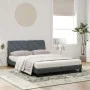 Bett mit dunkelgrauer Samtmatratze 160x200 cm von vidaXL, Betten und Lattenroste - Ref: Foro24-3208665, Preis: 423,45 €, Raba...