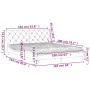 Bett mit dunkelgrauer Samtmatratze 160x200 cm von vidaXL, Betten und Lattenroste - Ref: Foro24-3208665, Preis: 423,45 €, Raba...