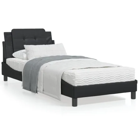 Cama con colchón cuero sintético negro 80x200 cm de vidaXL, Camas y somieres - Ref: Foro24-3208824, Precio: 247,25 €, Descuen...
