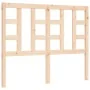 Double bed frame with solid wood headboard by vidaXL, Beds and slatted bases - Ref: Foro24-3193891, Price: 116,29 €, Discount: %