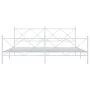 Metal bed frame with headboard and footboard white 193x203 cm by vidaXL, Beds and slatted bases - Ref: Foro24-376575, Price: ...