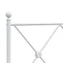 Metal bed frame with headboard and footboard white 193x203 cm by vidaXL, Beds and slatted bases - Ref: Foro24-376575, Price: ...