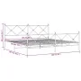 Metal bed frame with headboard and footboard white 193x203 cm by vidaXL, Beds and slatted bases - Ref: Foro24-376575, Price: ...