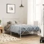 Estructura cama metal cabecero y estribo blanca 100x190 cm de vidaXL, Camas y somieres - Ref: Foro24-376563, Precio: 75,31 €,...