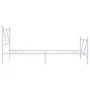 Estructura cama metal cabecero y estribo blanca 100x190 cm de vidaXL, Camas y somieres - Ref: Foro24-376563, Precio: 75,31 €,...