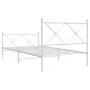 Estructura cama metal cabecero y estribo blanca 100x190 cm de vidaXL, Camas y somieres - Ref: Foro24-376563, Precio: 75,31 €,...