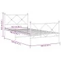 Estructura cama metal cabecero y estribo blanca 100x190 cm de vidaXL, Camas y somieres - Ref: Foro24-376563, Precio: 75,31 €,...
