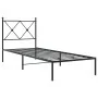 Bed frame with black metal headboard 80x200 cm by vidaXL, Beds and slatted bases - Ref: Foro24-376493, Price: 59,92 €, Discou...