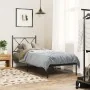 Bed frame with black metal headboard 80x200 cm by vidaXL, Beds and slatted bases - Ref: Foro24-376493, Price: 59,92 €, Discou...