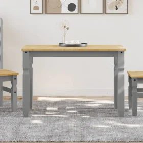 Corona dining table solid gray pine wood 112x60x75 cm by vidaXL, Kitchen and dining tables - Ref: Foro24-4005715, Price: 148,...