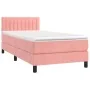 Box spring bed with pink velvet mattress 80x200 cm by vidaXL, Beds and slatted bases - Ref: Foro24-3141394, Price: 266,14 €, ...
