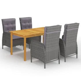 5-piece gray garden dining set by vidaXL, Garden sets - Ref: Foro24-3067773, Price: 738,27 €, Discount: %