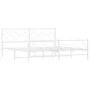 Estructura cama metal con cabecero y pie cama blanco 183x213 cm de vidaXL, Camas y somieres - Ref: Foro24-376298, Precio: 127...