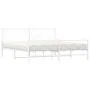 Estructura cama metal con cabecero y pie cama blanco 183x213 cm de vidaXL, Camas y somieres - Ref: Foro24-376298, Precio: 127...