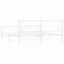 Estructura cama metal con cabecero y pie cama blanco 183x213 cm de vidaXL, Camas y somieres - Ref: Foro24-376298, Precio: 127...