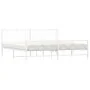 Estructura cama metal con cabecero y estribo blanco 200x200 cm de vidaXL, Camas y somieres - Ref: Foro24-376300, Precio: 129,...