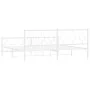 Estructura cama metal con cabecero y estribo blanco 200x200 cm de vidaXL, Camas y somieres - Ref: Foro24-376300, Precio: 129,...